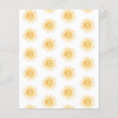 Carte d'invitation Baby Shower Budget Hello Sunshi (Dos)