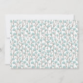 Carte d'invitation Baby shower d'agneau de bois bl (Dos)