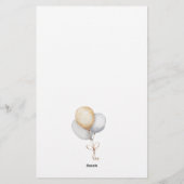Carte d'invitation Baby shower de ballons d'ours b (Dos)