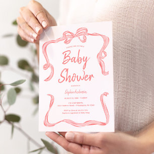 Carte d'invitation Baby shower de la fille à la ma