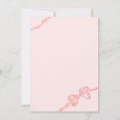 Carte d'invitation Baby shower de la fille à la ma (Dos)