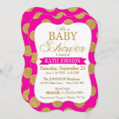 Carte d'invitation Baby shower de points de Partie (Devant / Derrière)