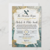 Carte d'invitation baby shower de thème de voyage  (Devant)