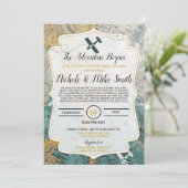 Carte d'invitation baby shower de thème de voyage  (Debout devant)