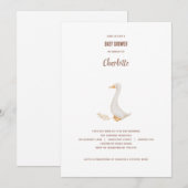 Carte d'invitation Baby shower d'oie (Devant / Derrière)
