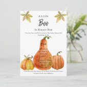 Carte d'invitation Baby Shower Halloween Automne C (Debout devant)