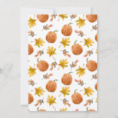 Carte d'invitation Baby Shower Halloween Automne C (Dos)