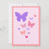 Carte d'invitation baby shower pour fille (Dos)