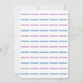 Carte d'invitation Baby shower Unicorn Twins (Dos)