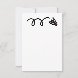 Carte d'invitation badminton personnalisée avec lo