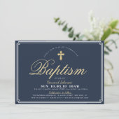 carte d'invitation baptême moderne (Debout devant)