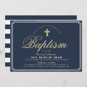 carte d'invitation baptême moderne (Devant / Derrière)