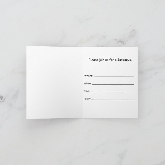 Carte d'invitation BBQ (Intérieur)