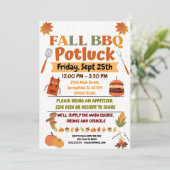 Carte d'invitation BBQ Automne Potluck (Debout devant)