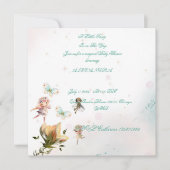 Carte d'invitation bébé jardin de fées fantaisiste (Devant)