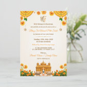Carte d'invitation Bhog Sri Akhand Path Sahib (Debout devant)