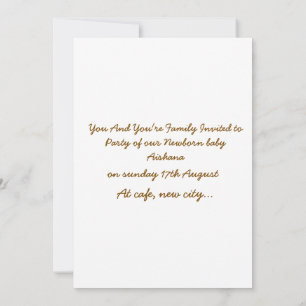 Carte d'invitation Bienvenue Bébé Douces Pastels B