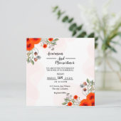 Carte d'invitation Bifold mariage Carré (Debout devant)