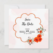 Carte d'invitation Bifold mariage Carré (Dos)