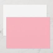 Carte d'invitation blanche élégante rose pâle (Devant / Derrière)
