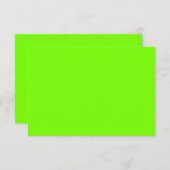 carte d'invitation blanche fluorescente (Devant / Derrière)