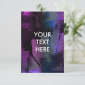 Carte d'invitation blanche Grungy Vibrant (Debout devant)
