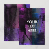 Carte d'invitation blanche Grungy Vibrant (Devant / Derrière)