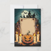 Carte d'invitation blanche Halloween (Devant)