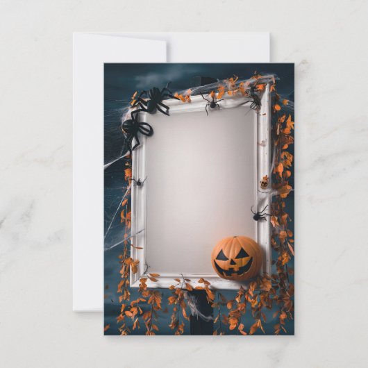 Carte d'invitation blanche Halloween #22 (Devant)