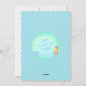 Carte d'invitation Bleue des Sirènes (Dos)