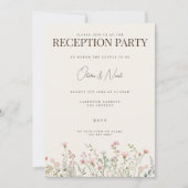 Carte d'invitation Boho Fleur sauvage simple (Devant)