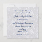 Carte d'invitation Bold Damask 45e anniversaire 5, (Dos)