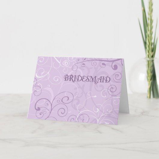 Carte d'invitation Bridesmaid (Devant)