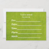 Carte d'invitation Brown Green Groundhog Party (Dos)