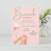 Carte d'invitation Brunch et Bubbly (Debout devant)