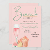 Carte d'invitation Brunch et Bubbly (Devant / Derrière)