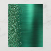 Carte d'invitation Budget Emerald Green Glam 21e a (Dos)