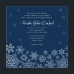 Carte d'invitation Carré Mariage de Snowflakes d'h<br><div class="desc">Des flocons de neige tourbillonnant doucement encadrent votre invitation de mariage pour créer ce mariage hivernal parfait dont vous rêvez. Une partie de ma collection de Mariages de Snowflakes d'hiver.</div>