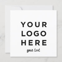 Carte d'invitation carrée avec logo personnalisé e