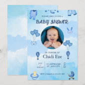 carte d'invitation - carte Baby shower (Devant / Derrière)