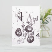 Carte d'invitation Cerises et Diamants (Debout devant)