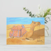 Carte d'invitation chameau (Debout devant)