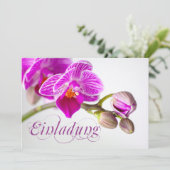 Carte d'invitation charmante à orchidée (Debout devant)