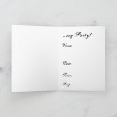 Carte d'invitation - chaussure en pierre noire (Intérieur)