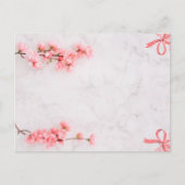carte d'invitation chic rose floral (Devant)