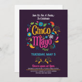 Carte d'invitation Cinco De Mayo (Devant / Derrière)