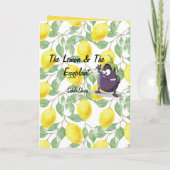 Carte d'invitation Citron et Aubergine (Dos)