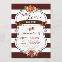 Carte d'invitation Citrouille de Baby shower de ch
