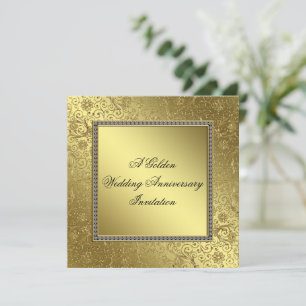 Carte d'invitation classique pour noces d'or de ma
