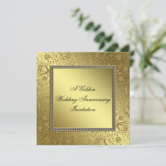 Carte d'invitation classique pour noces d'or de ma (Debout devant)